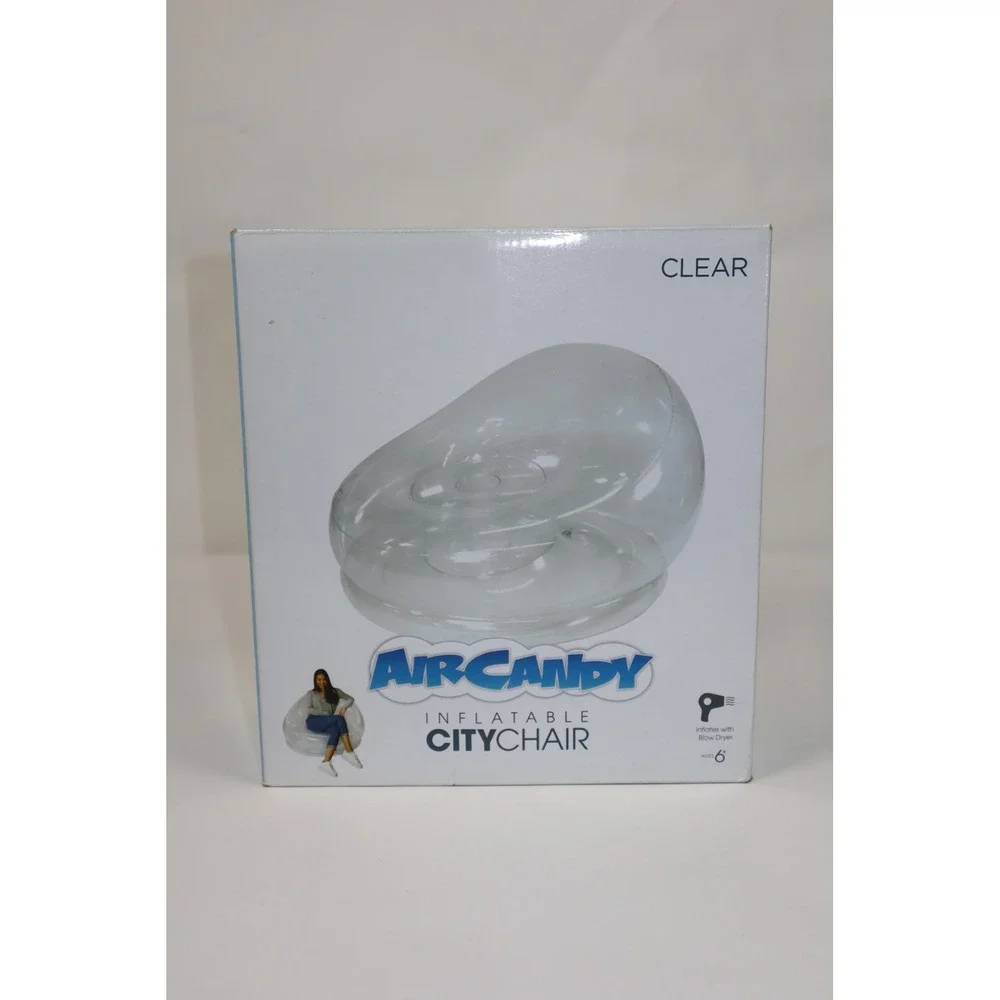 PoolCandy Inflatable Chair- Clear, One Size - Picture 2 of 7